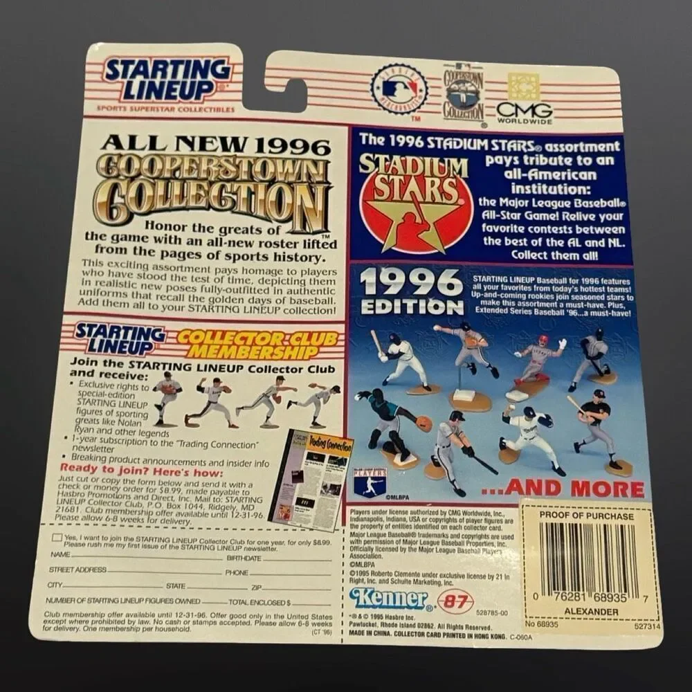 1996 Grover Cleveland Alexander MLB Cooperstown Starting Lineup Figure Sealed